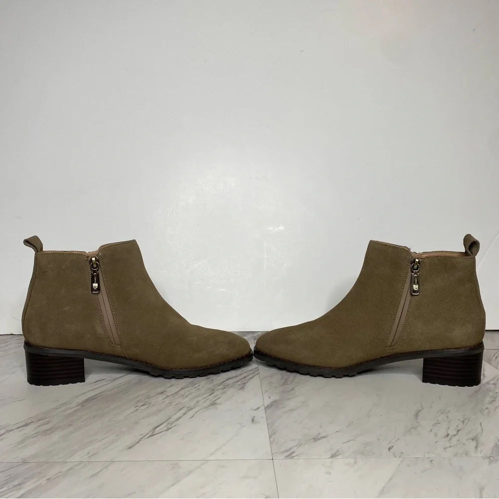 New! Blondo Samara Gray Tan Suede Bootie 9M